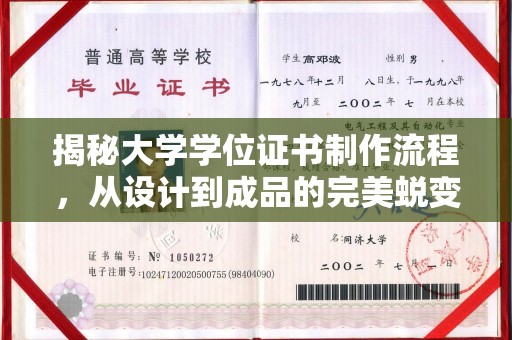 锡山揭秘大学学位证书制作流程，从设计到成品的完美蜕变